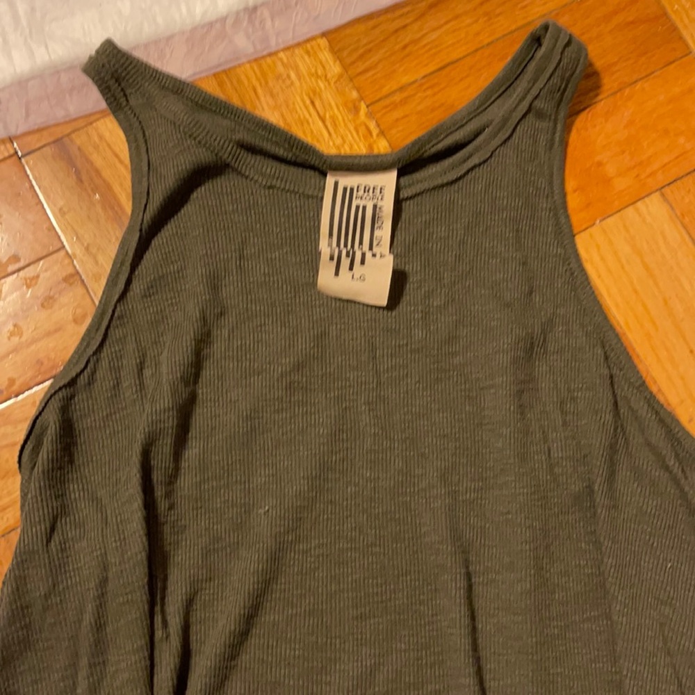 Free people olive green loose tank